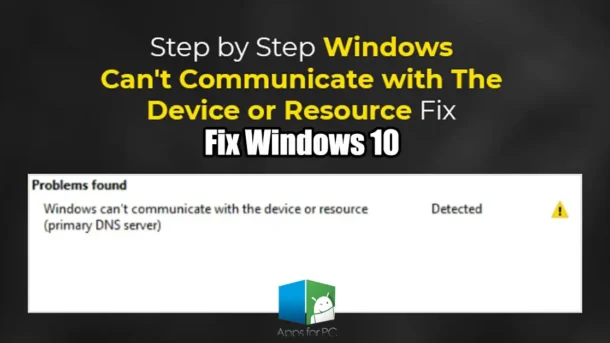 Can't Communicate with Device or Resource